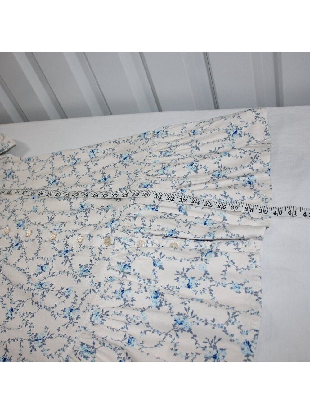 Rachel Parcell Womens Flirty Easy Linen Blend Shirtdress Blue Floral Size XL EUC - Picture 9 of 9